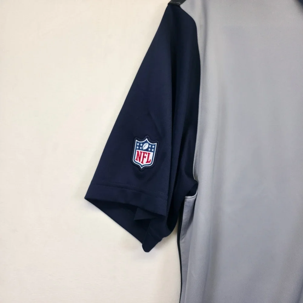 Seattle Seahawks Polo Shirt Men L Gray Black Nike On-field Football NFL Fan Gear